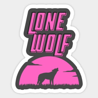 Lone Wolf Pink Sticker